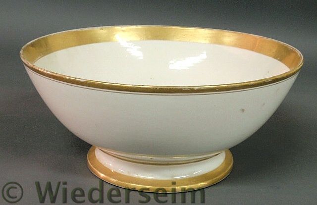 Large French porcelain punchbowl late