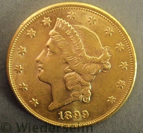 1899 Double Eagle twenty-dollar gold