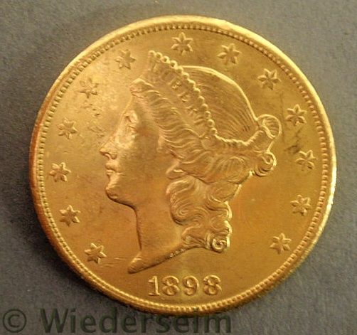 1898-S Double Eagle twenty-dollar gold