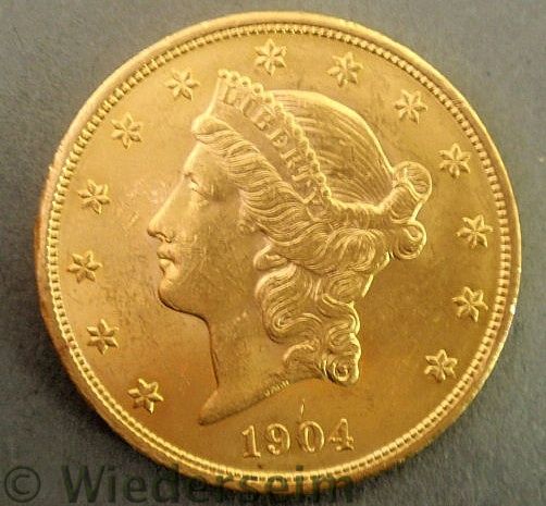 1904 Double Eagle twenty-dollar gold