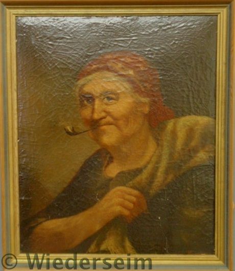 Continental oil on canvas portrait 159ada
