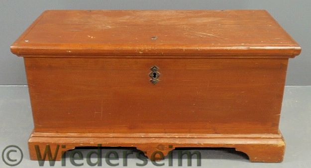 Pine blanket chest 18th c. with