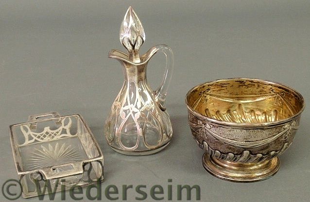 English silver repouss? decorated