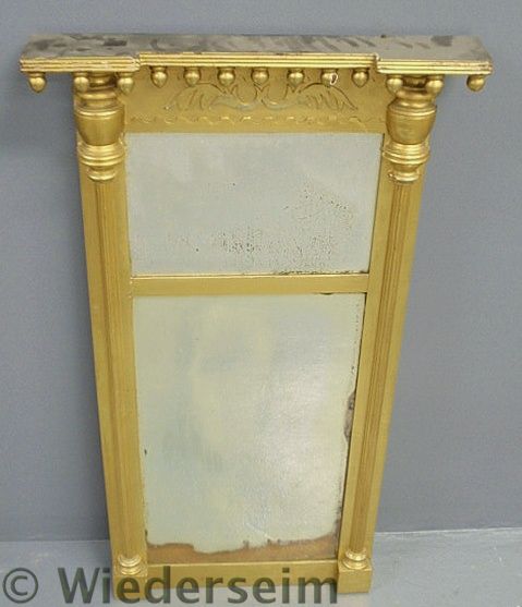 Sheraton gilt framed mirror c 1820  159b0e