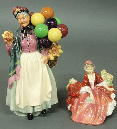 Two Royal Doulton figures- Biddy Pennyfarthing