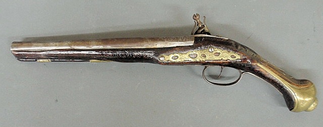 Continental 18th c. flintlock pistol