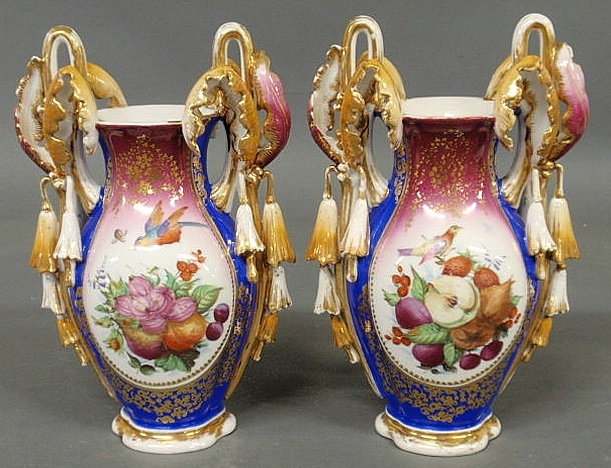 Pair of ornate and colorful Paris 159c90