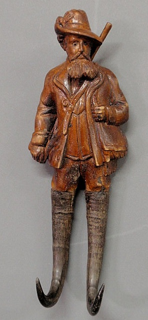 Black Forest carved huntsman coat 159c92