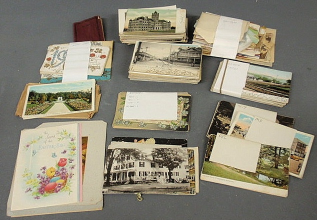 Large group of vintage postcards