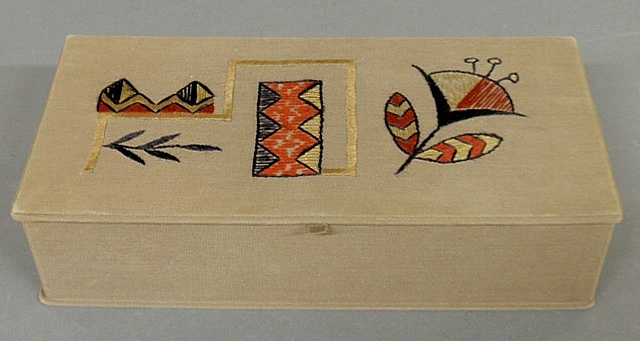 Colorful silkwork decorated box