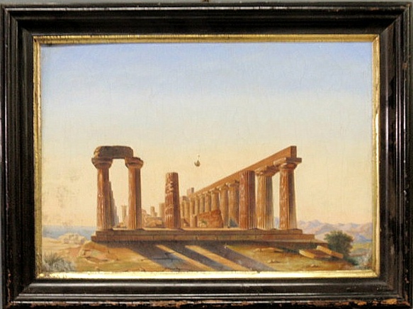 Oil on canvas painting of ancient