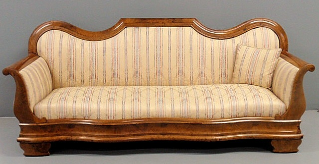 Empire mahogany sofa with serpentine