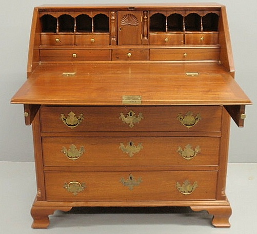 Chippendale mahogany slant-front desk