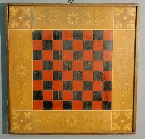 Early American checkerboard 19th 159cd3
