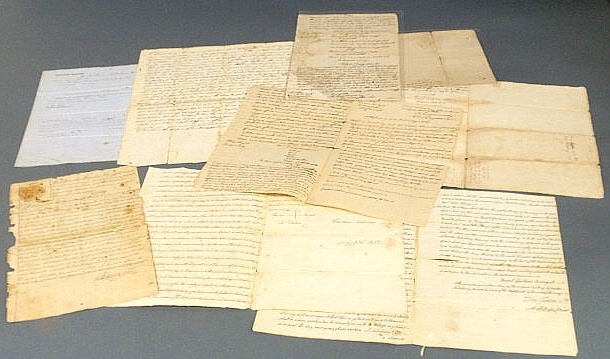 Group of nine documents from the Salisbury