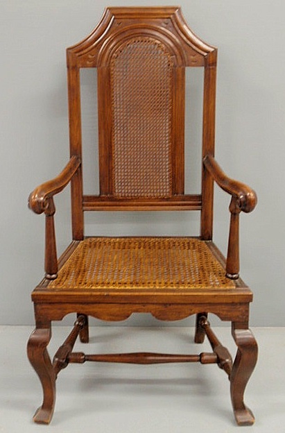 Queen Anne style maple open armchair 159d1b
