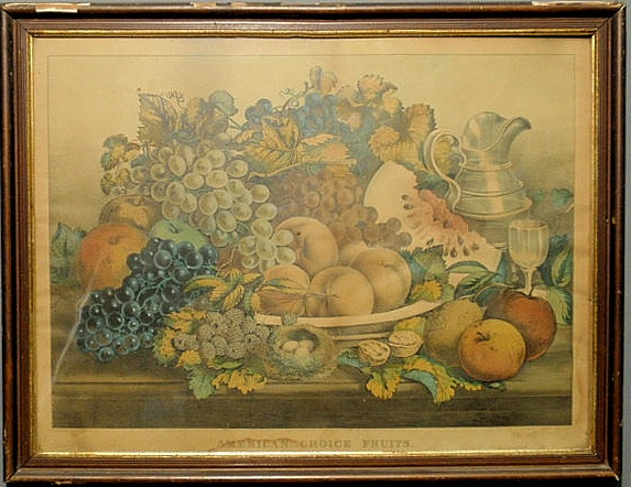 Large Currier Ives lithograph 159d21