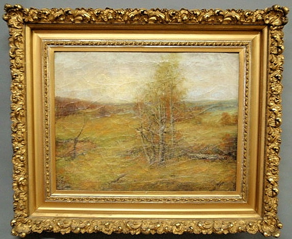 Large oil on canvas spring landscape 159d2c