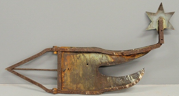 Early directional weathervane copper