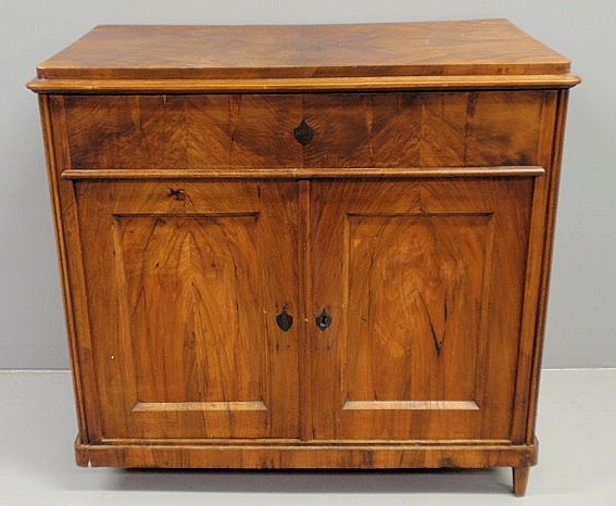 Biedermeier burlwood cabinet with 159d77