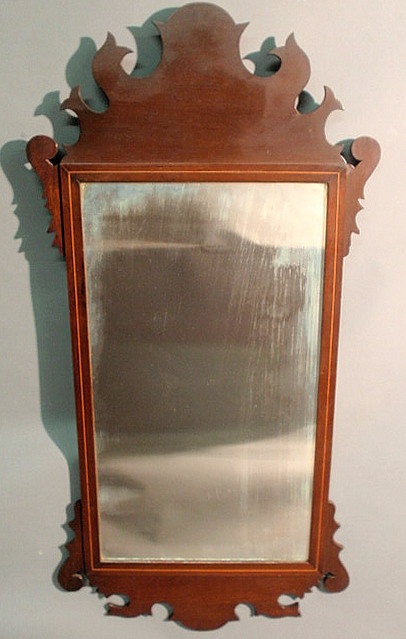 Chippendale style mahogany mirror 159d82