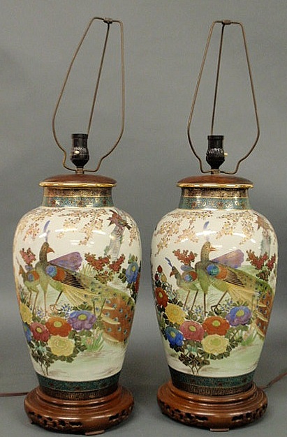 Large pair of Chinese style ceramic