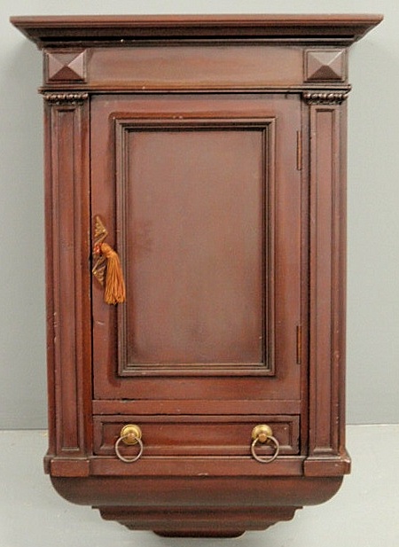 Empire mahogany hanging cabinet