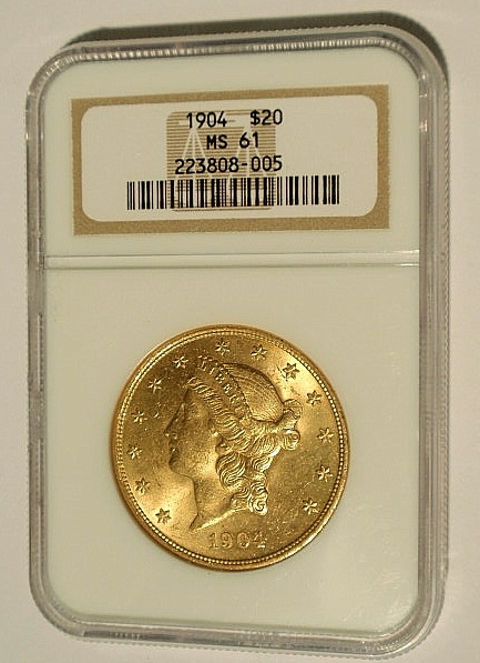 1904 Double Eagle twenty-dollar gold