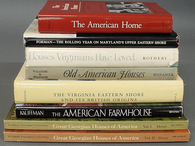 Eight books on American homes incl.
