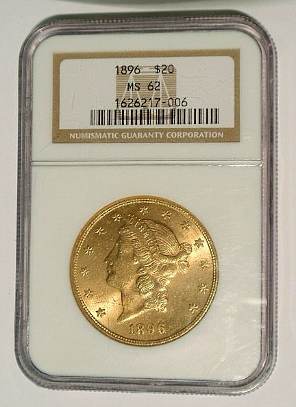 1896 Double Eagle twenty-dollar gold