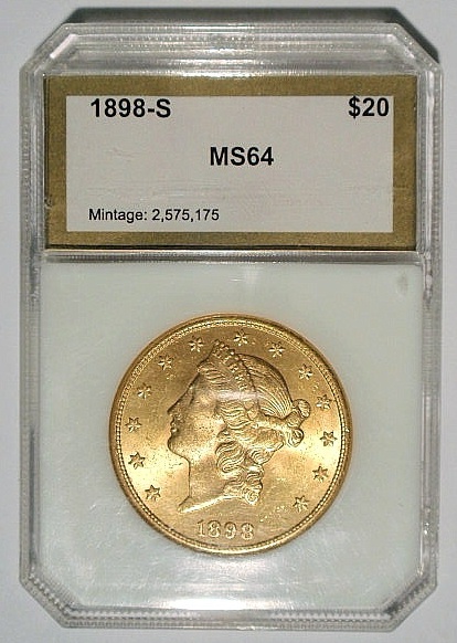1898-S DoubleEagle twenty-dollar gold