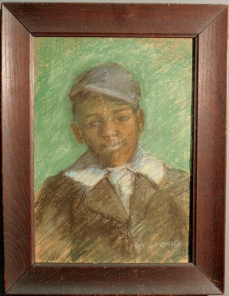 Charcoal portrait of a young black 159dc0