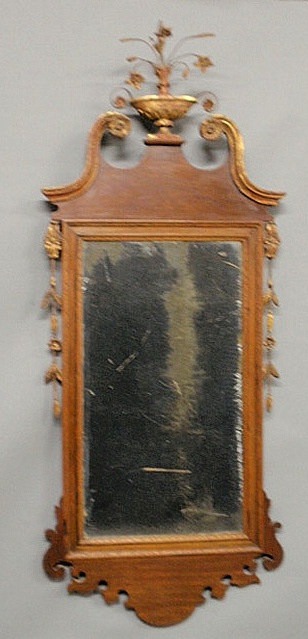 Georgian mahogany mirror 19th c  159dd9