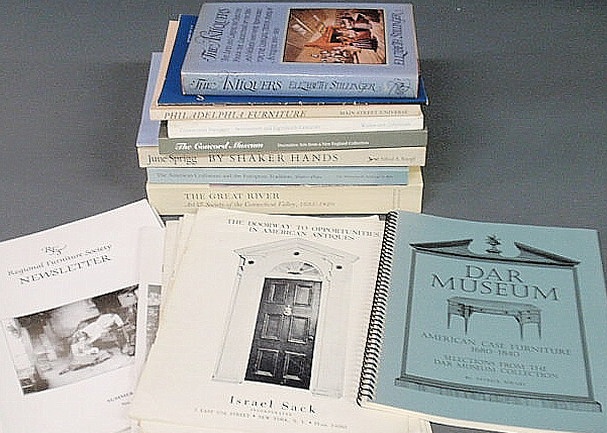 Group of books and periodicals on antiques