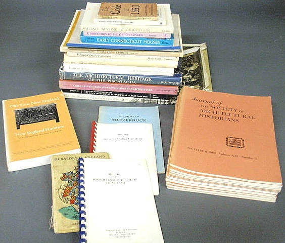 Group of books and periodicals on antiques
