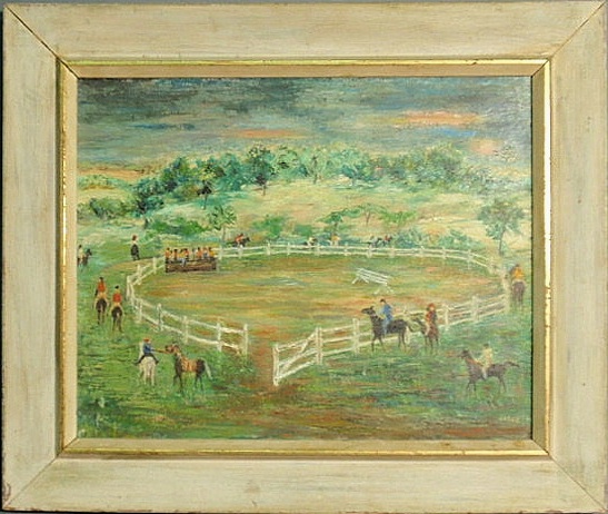 Oil on canvas painting of a horse