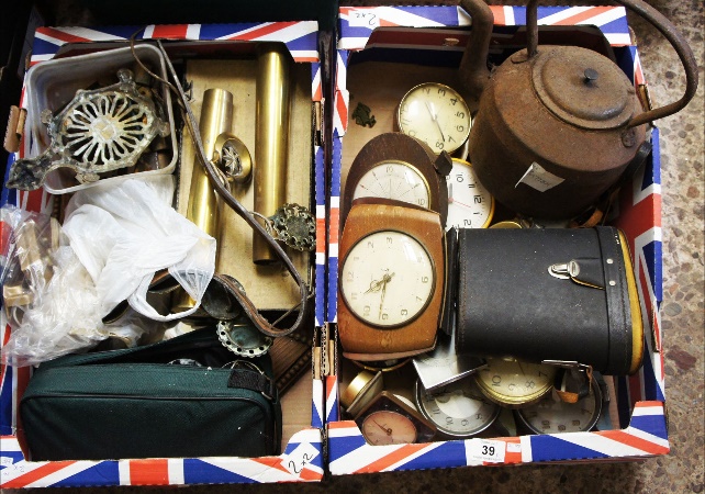 Two trays containing a collection