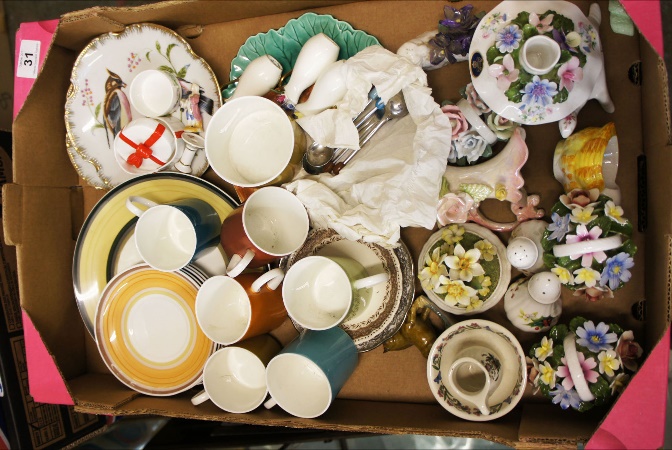 A collection of various pottery to include