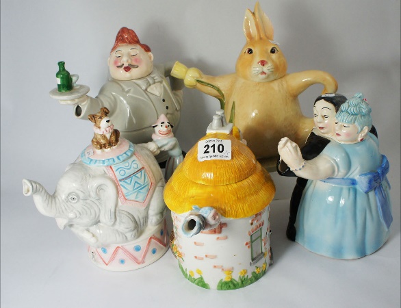 A collection of Novelty Teapots