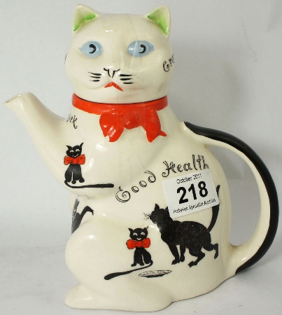 A Wood & Son Cat Teapot Good Luck and