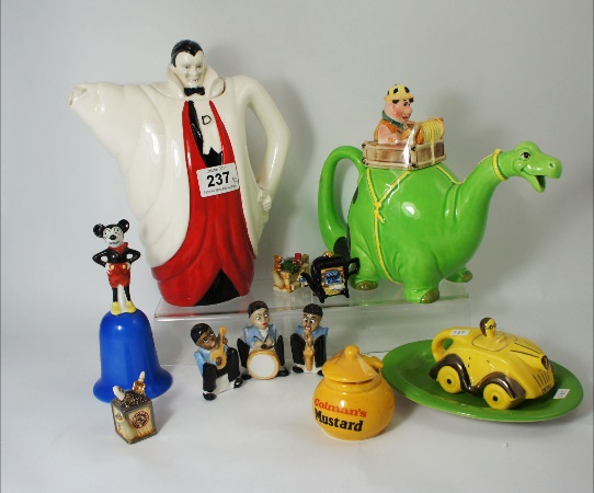 A Collection of Various Novelty teapots