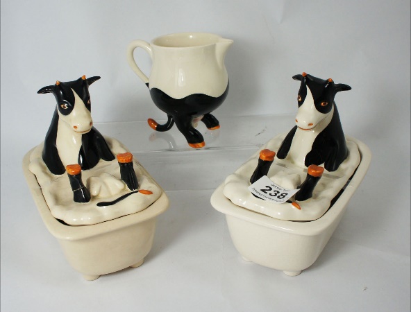 Carltonware Novelty Dishes of Cows 159edf