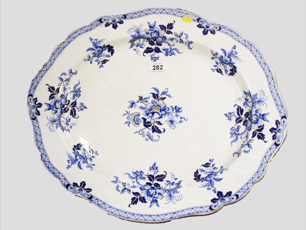 Large 19th Century Grosvenor Blue and