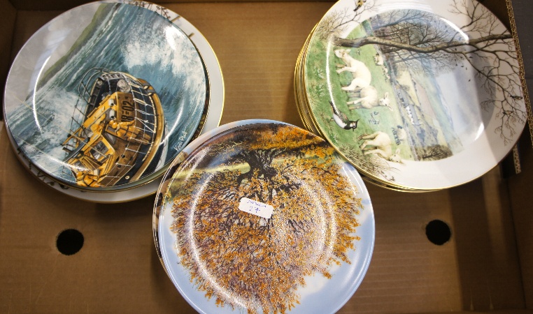 Tray lot of Collector Plates Royal Worcester