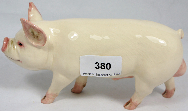 Beswick Middlewhite Boar 4117 boxed