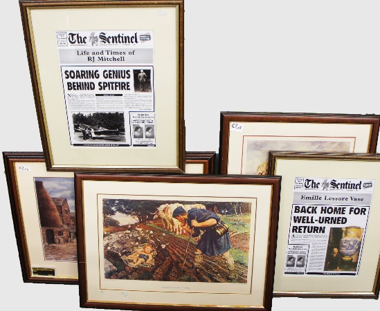 A framed print of the Wedgwood Factory