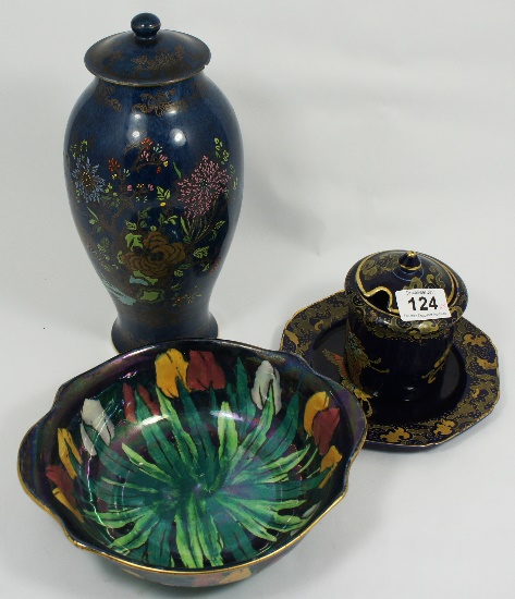 Four pieces of Lustre Ware to include