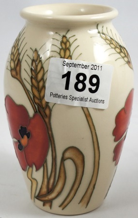 Moorcroft Corn and Poppy Vase 12cm