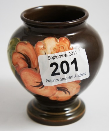 Moorcroft Hibiscus Vase decorated