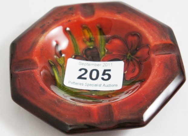 Moorcroft Flambe Ashtray decorated in